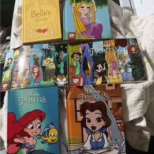 Disney Princess Hardcover Comic Collection - Teal, Blue, Yellow, Orange, Purple